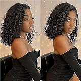 Wiggins Ready And Go Glueless Wigs Human Hair Pre Plucked Curly Bob Wig Human Hair Glueless Wigs Human Hair Pre Plucked Pre Cut 4x4 Lace Closure Pre Cut Glueless Wigs For Black Women 10 Inch