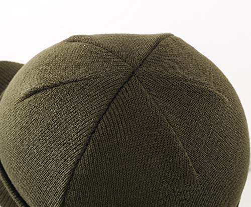 Image of Home Prefer Men's Winter Beanie Hat with Brim Warm Double Knit Cuff Beanie Cap Watch Radar Hat