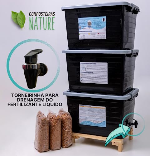 Composteira Doméstica Minhocário 105l - Produza seu próprio adubo por compostagem