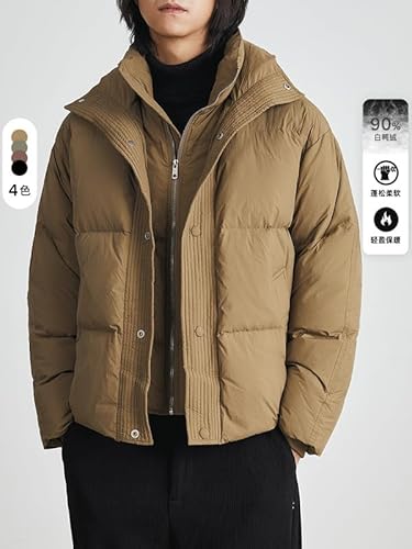 BoShiNuo Jaqueta masculina casual de inverno com design de duas peças para aquecer, 8018, GG