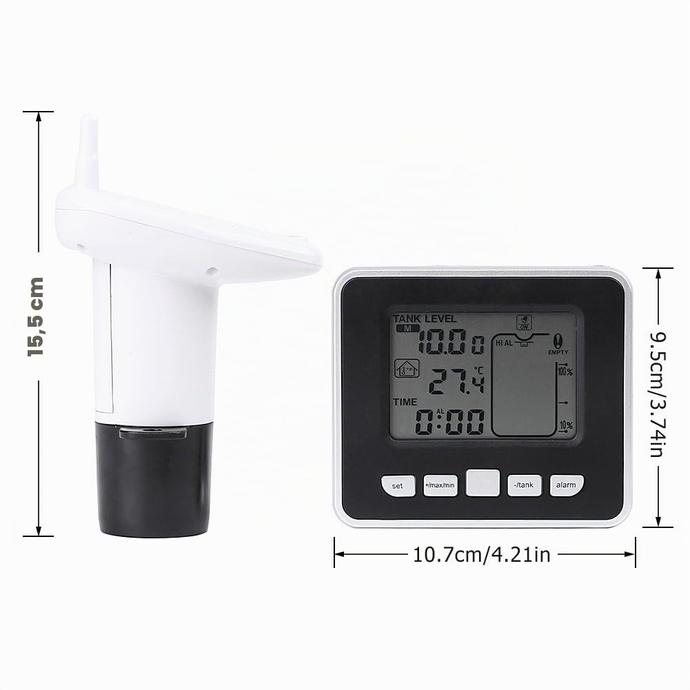 Ultraschall Wasserstand Sensor Sensor Funk Flüssigkeitssensor Wasserstand Wasserstand Wasserstand Sensor mit Temperaturanzeige