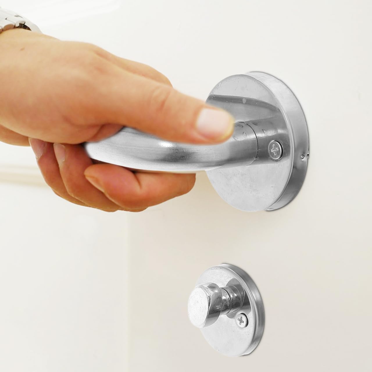 OUNONA Fire Door Lock with Cylinder Lever Handle 7.87X3.14X0.98In Fireproof Safety Lock with Keys Emergency Escape Anti Theft for Internal Doors and Corridors