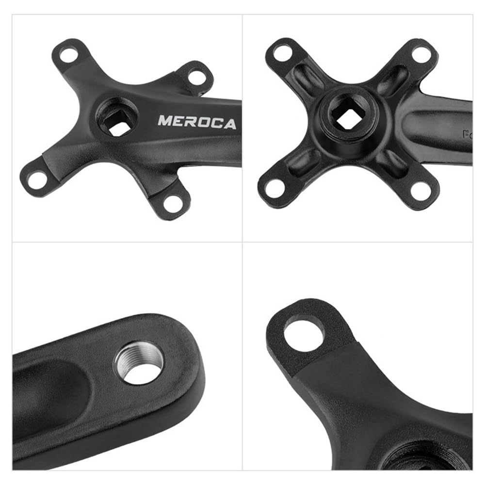 Zestaw korbowy MTB 170 mm z kwadratowym otworem 32T 34T 36T 38T 40T 42T wąska szeroka pojedyncza tarcza łańcuchowa 104BCD zestaw lewego prawego ramienia korbowego Aluninium zestawy korbowe
