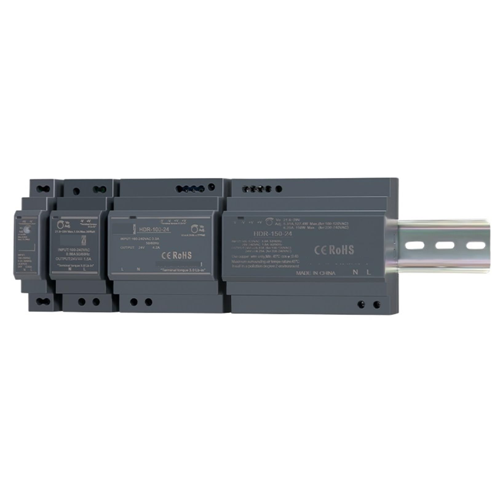 Fuente de alimentación conmutada industrial riel DIN AC DC transformador