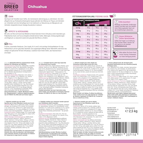 Wildsterne Breed Selection Chihuahua, 2,5 kg | Getreidefreies Trockenfutter | Monoprotein | von Tierärzten entwickelt