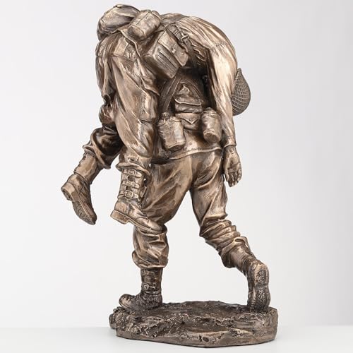 Escultura de Soldado en Bronce y Resina 24 cm miniatura 6