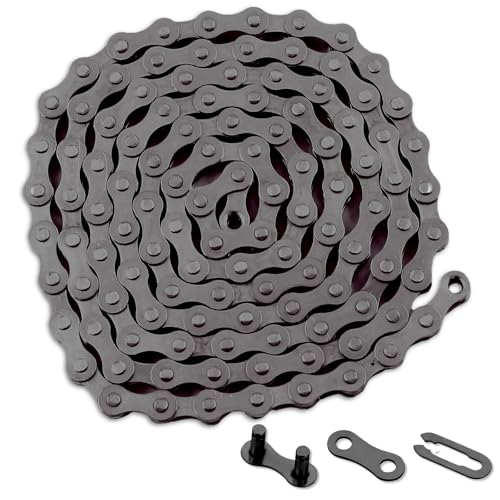 Single Speed Bike Chain，Bicycle Chain 1/2' x1/8' 114 Links,BMX Chain BMX Bike Chain Lowrider Bike Parts Chain Replacement for Road Mountain Bike/BMX/MTB