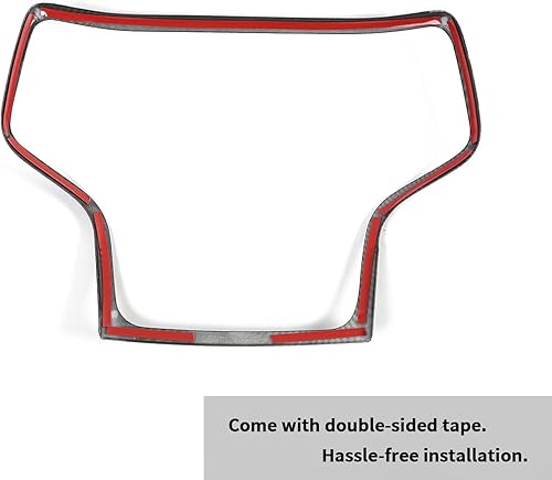 Miniatura 4 de Hoolcar Accesorios interiores Cubierta de marco de navegación con control central ABS para Jeep Grand Cherokee 2014-2020, fibra de carbono