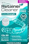 Weiss Naturals Retainer Cleaner Tablets – Cleaning Tablets for Clear Aligners, Night Guards, Mouth Guards & Dentures – Removes Odors & Stains – Persulfate-Free – 30 Mint Tablets