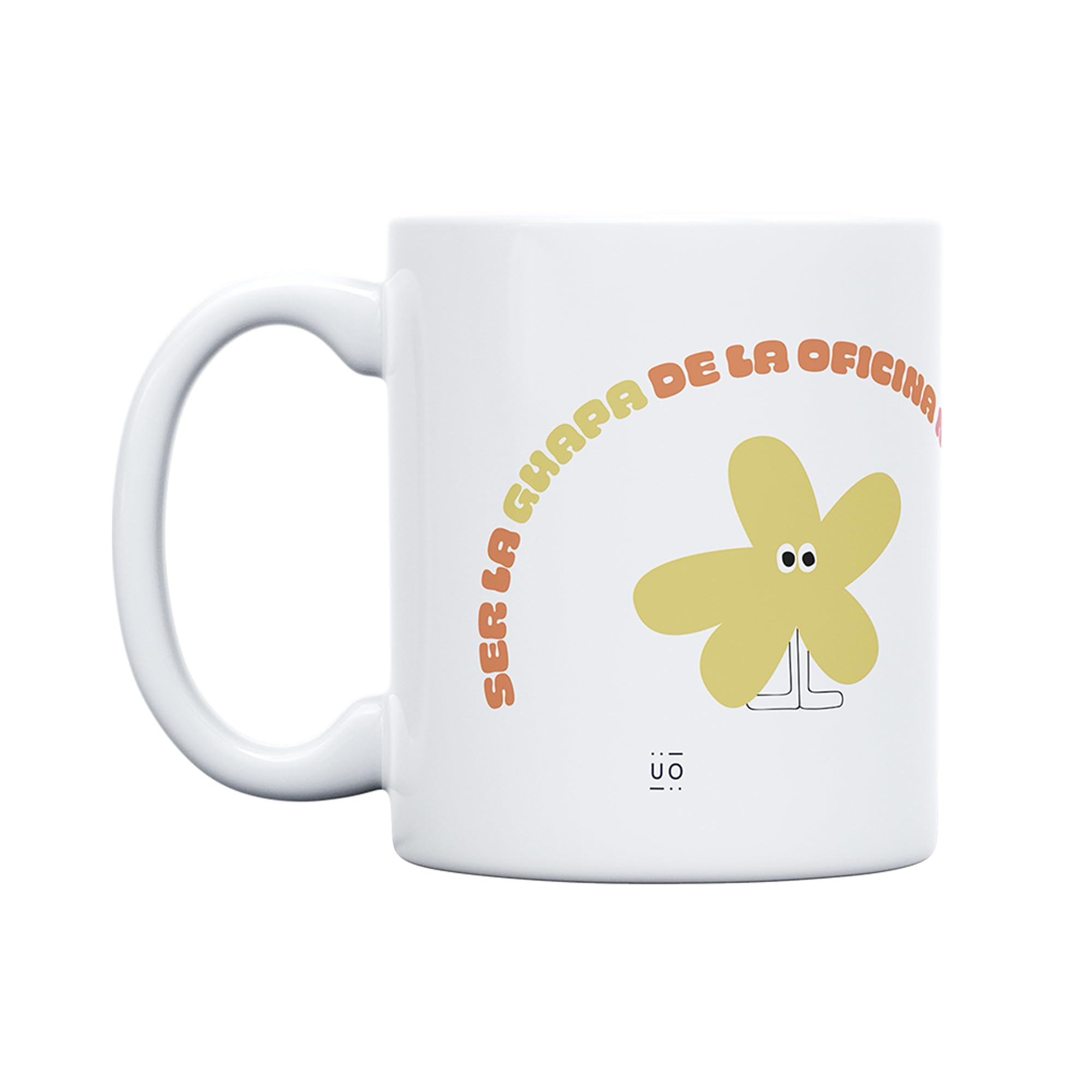UO Gift Mug with Message Being The Pretty of The Office is Not Easy, Gift for Friends, Gift for Friends, Original Christmas Gift, Original Secret Santa Gift, 350 ml, Ceramic