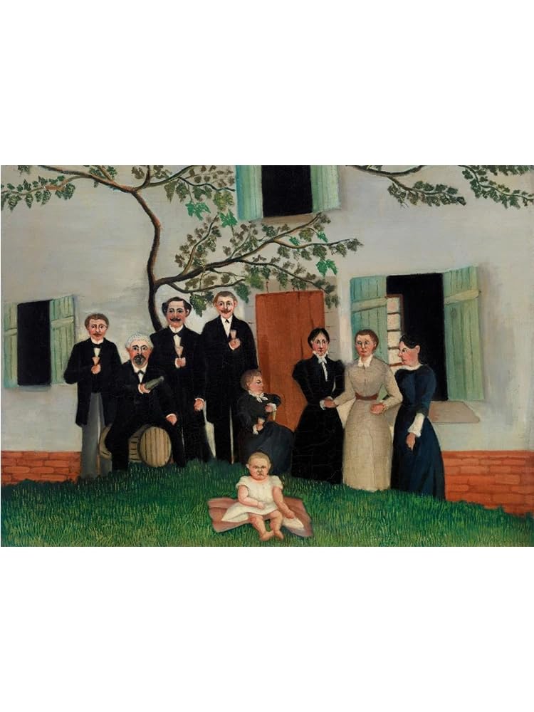 Henri Rousseau peinture sur toile premium, impression figure art mural 40x60cm