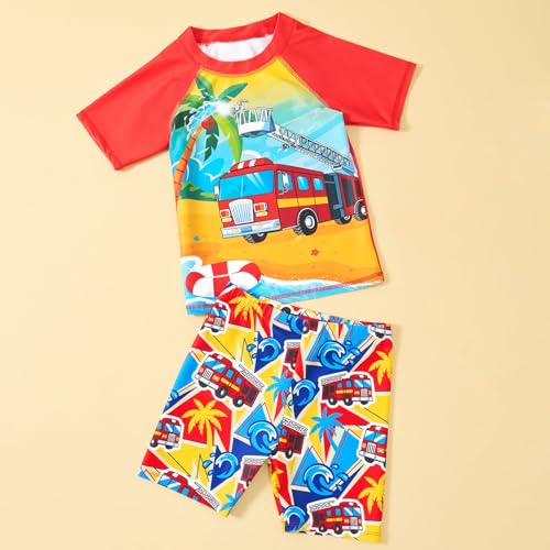 Image of Kids Swimsuit Boys Two Pieces Shark Swimsuit Toddler Rash Guard and Trunk