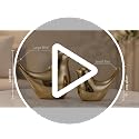 Image of Ceramic Golden Bird Figurine Set with Non-Slip Base, Decorative Bird Statues for Tabletop Shelf Display, Gold Ceramic Bird Showpieces (Pack of 2)