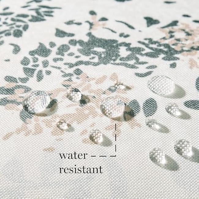 Martha Stewart Charming Foliage Indoor Outdoor Decorative Pillow 2-Pack Set, UV Fade Resistant, Water Repellent, Printed Floral Design, Warm Grey, 18x18