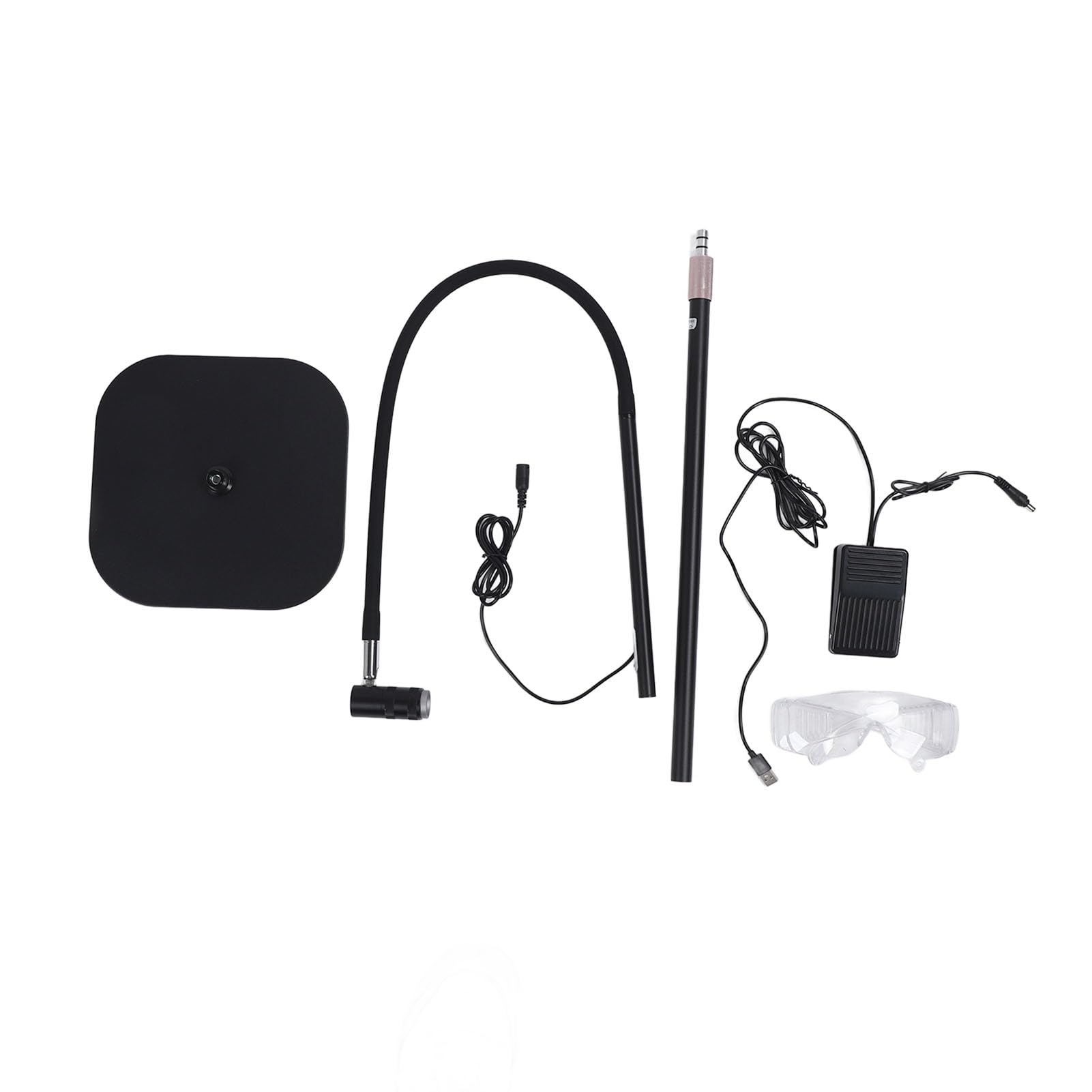 Tbest Secador de Uas de Gel con Luz Ultravioleta, Lámpara de Curado, Lámpara de Pie para Manicura, Secado Eficiente de Todo el Esmalte de Uas, Manguera Flexible, Base Estable