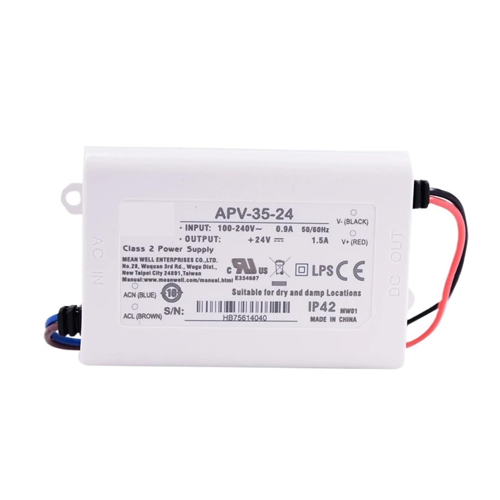 BALYDLUL APV-35-24 24V/1.5A 36W Single Output LED Switching Power Supply