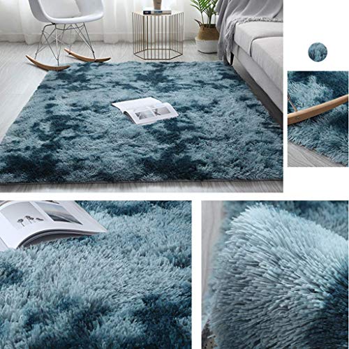 Vloerkleed 40x100 cm Superzacht en pluizig vloerkleed om aan te brengen in de woonkamer, slaapkamer, kinderkamer, eetkamer, marineblauw - Afbeelding 5