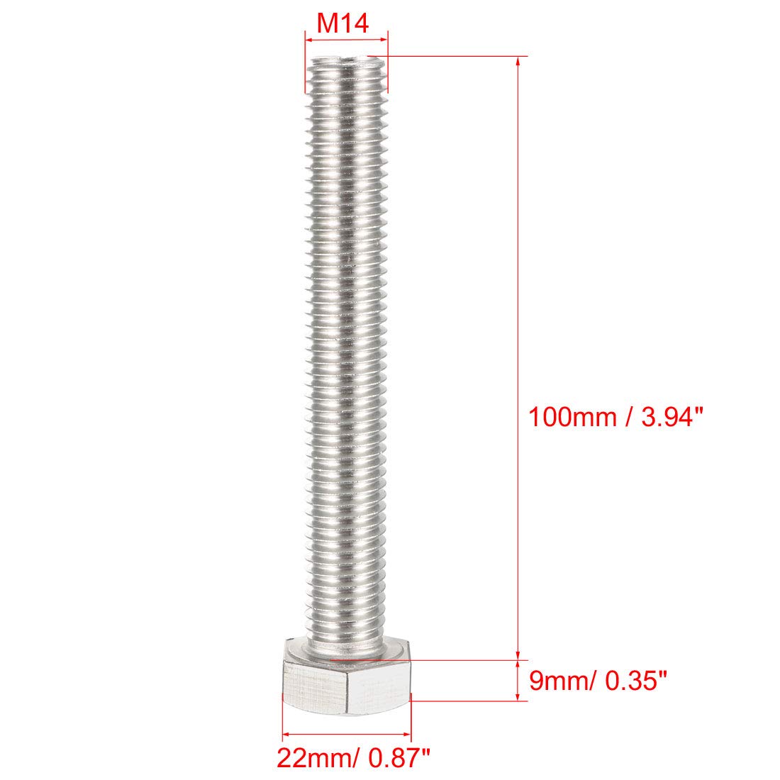 100 Stück #14 X 1-1/4" Sechskant-Tekschrauben Produktbild-Vorschau 3