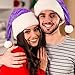 eyigylyo Purple Santa Hats Plush Christmas Hat for Adults Unisex Velvet Xmas Hat for Christmas Xmas New Year's Holiday Party