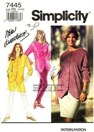 Patrons de couture pantalon short jupe haut Simplicity 7445 taille 38 40 42 44 46