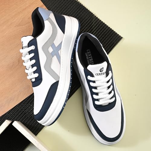 Image of Centrino Gym Casual Sneakers for Man | Shoes for Men Stylish | Lightweight Lace-Up Canvas Walking Shoes | Cushioned Insole | Breathable Comfortable | Anti-Skid Sole | Mens Sports Sneaker Shoes Daily (9537)