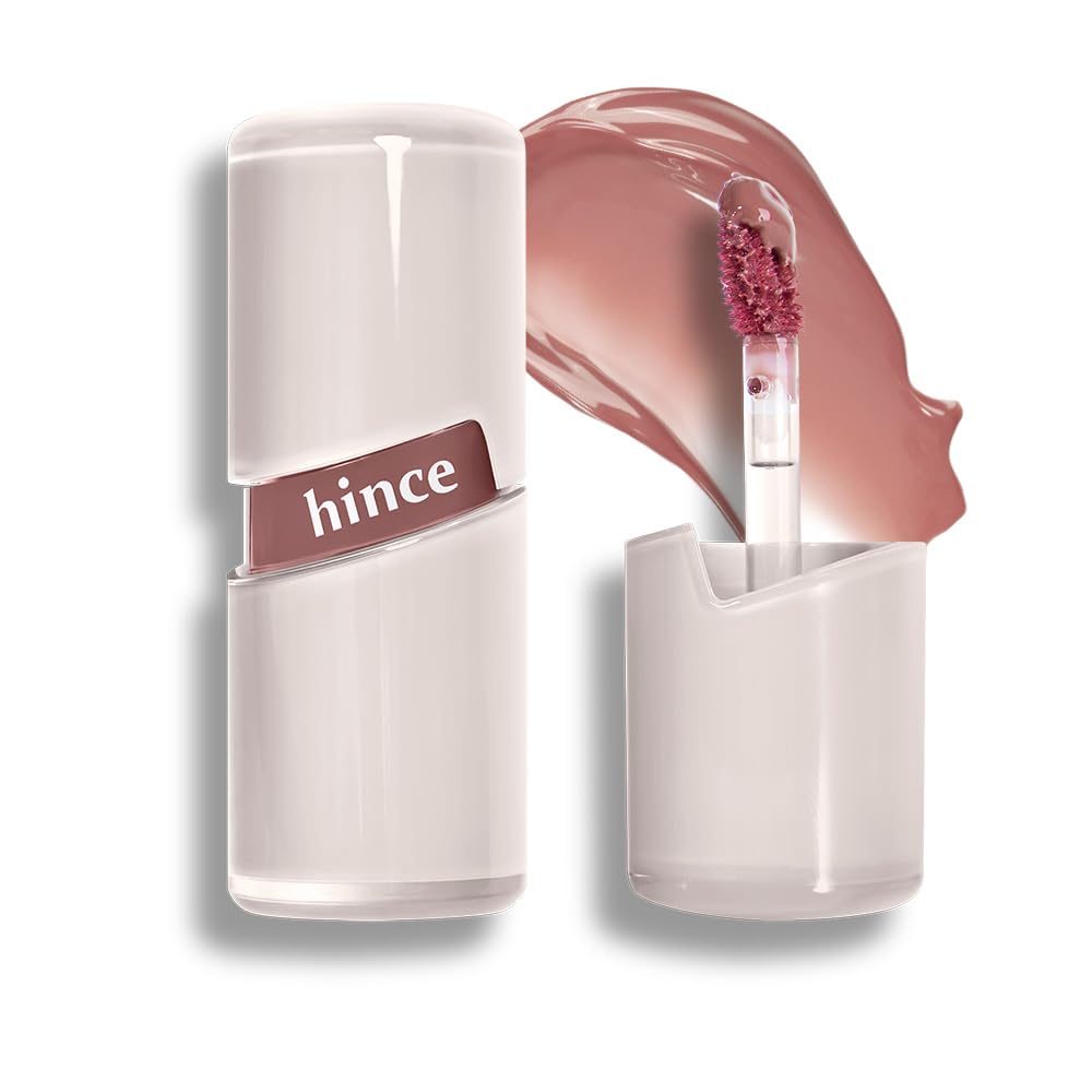 HINCE Raw Glow Lip Tint - Stain Glazed, Glossy Dewy Lip Gloss, Non Sticky & Long Wearing for Natural Glass Glow, Hydrating, Moisturizing Liquid Lipstick, Vegan, 0.13 fl.oz. (VAGUE, 31)