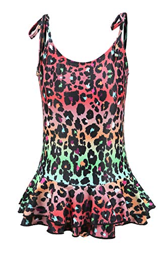 Image of Girls One Piece Swimsuits One Shoulder Ruffle Swimwear Floral Bathing Suit