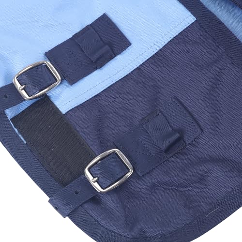 Image of LEAFOREST 1200 Denier Waterproof Mini Shetland Rug Pony Rug Foal Rug Turnout Rug (no Filling) Blue Navy 36IN | Windproof Turnout Sheet for Miniature Horses, Foals, Yearlings, Donkeys. Ideal for Stable, Paddock Blue Navy 36IN