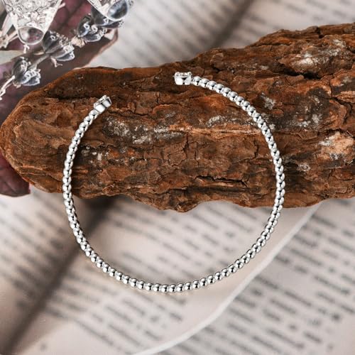 Moissanite Cuff Bracelet, 1.0cttw D Color VVS1 Clarity Bracelet fit 7" Below Wrist, 925 Silver Open Bangle for Women, Wife, Ladies Birthday Gifts4