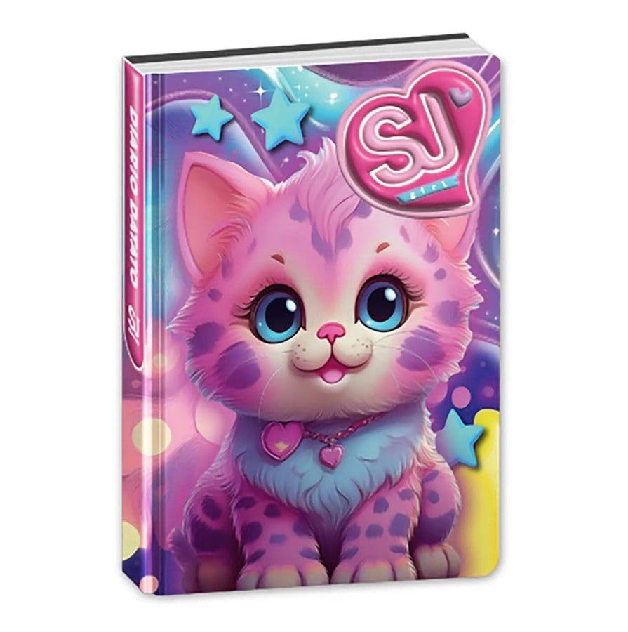 Diario Scuola SJ Gang Girl Gatto 2026/2027 Datato 10 Mesi Standard 20x15 cm + Omaggio Penna Colorata