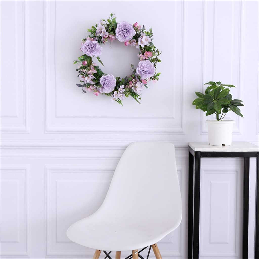 Blumenkranz, Kunstblumenkranz, Türdekoration, Wanddekoration, Hängedekoration (D 41 cm)