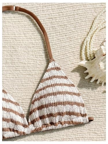 Image of RoseSeek Girl's Tie Dye Smocked 2 Piece Swimwear Sets Backless Halter Bikini Cute Brief Bathing Suit