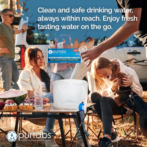 334g water purification tablets - 100 tabs pack for effective disinfection portable water treatment for emergency amp survival quick safe drinking water solution in 30 minutes