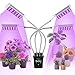 Railee Lampada per Piante, Lampada Piante Indoor 4 Teste Lampada da Coltivazione Spettro Completo con 192LEDs, Timer Automatico, Display LCD, Grow Light per Semina/Crescita/Fioritura e