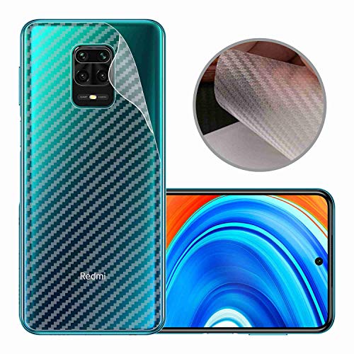 Image of Compatible with Redmi Note 9 Pro Max Back Screen Protective Film Carbon Fiber Skin Transparent Screen Guard Sticker