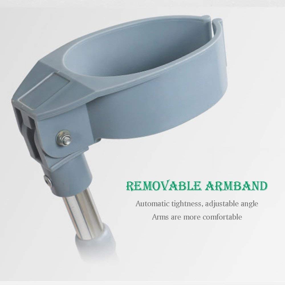 MObyat Andador para Ancianos,Bastón, muleta Brazo portátil Codo axila muletas fracturas de Ancianos Caminantes muletas de rehabilitación Antideslizantes Ligeras, 2 Piezas, 1 Pieza