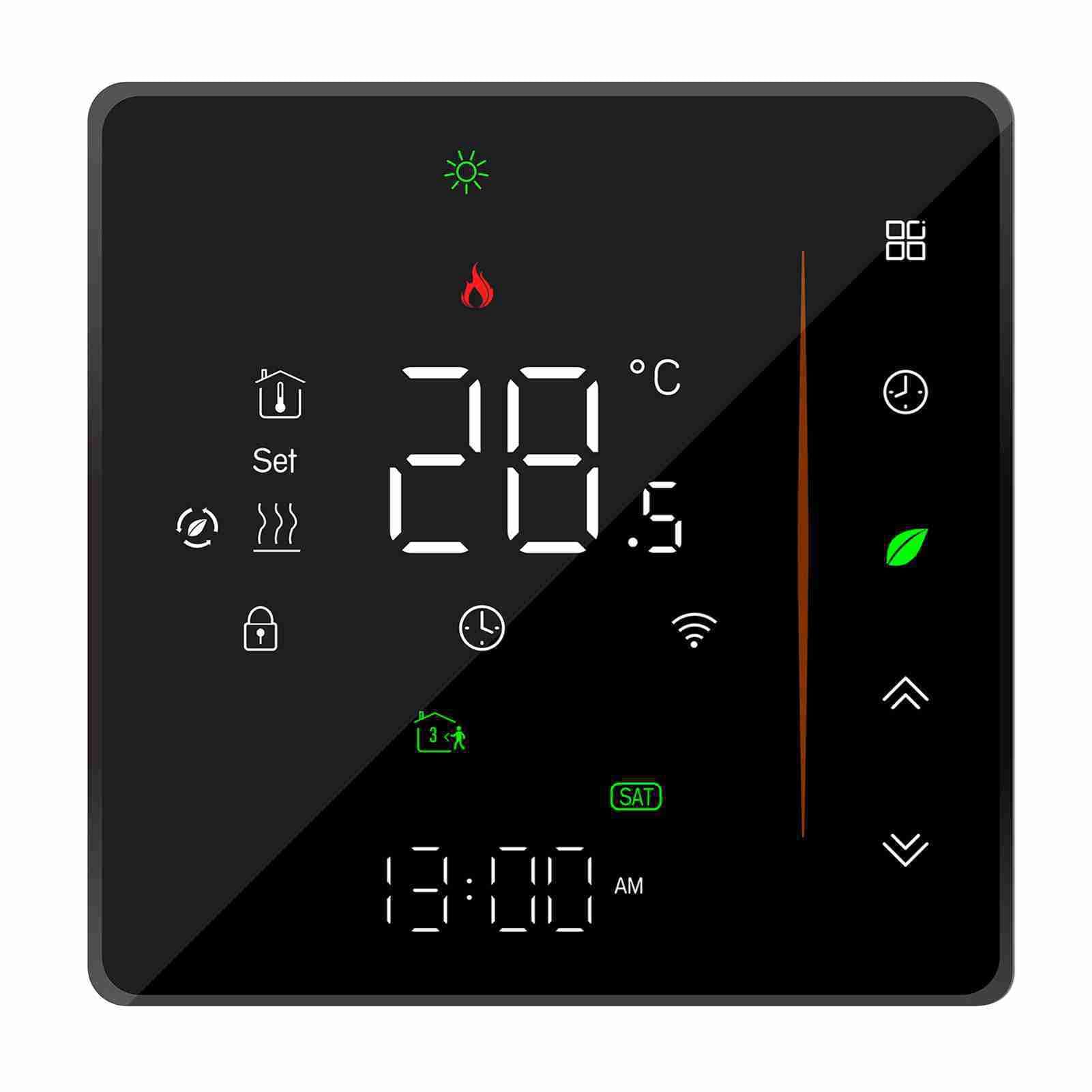 Termostato Intelligente WiFi,Termostato WiFi per Caldaia a Gas,Programmabile,Touch Screen Retroilluminato,Controllo vocale Compatibile con Alexa/Google