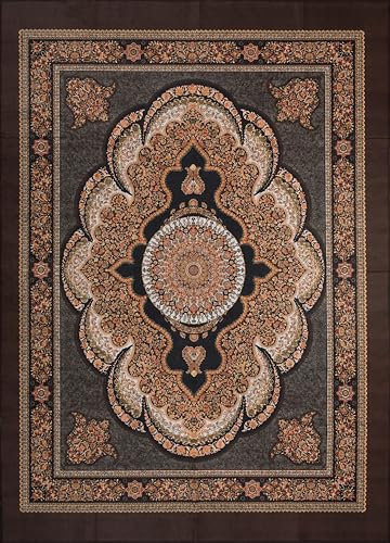 Image of Cotton Bolls Textiles Rugs for Living Room 5x7 Feet Large Size | Lightweight Foldable Carpet for Bedroom & Hall | Easy to Handle During Daily Cleaning | Travel Friendly Printed Rug | Brown