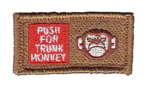 Push For Trunk Monkey Small Pocket Patch Hook and Loop Push For Trunk Monkey Small Pocket Patch Hook and Loop