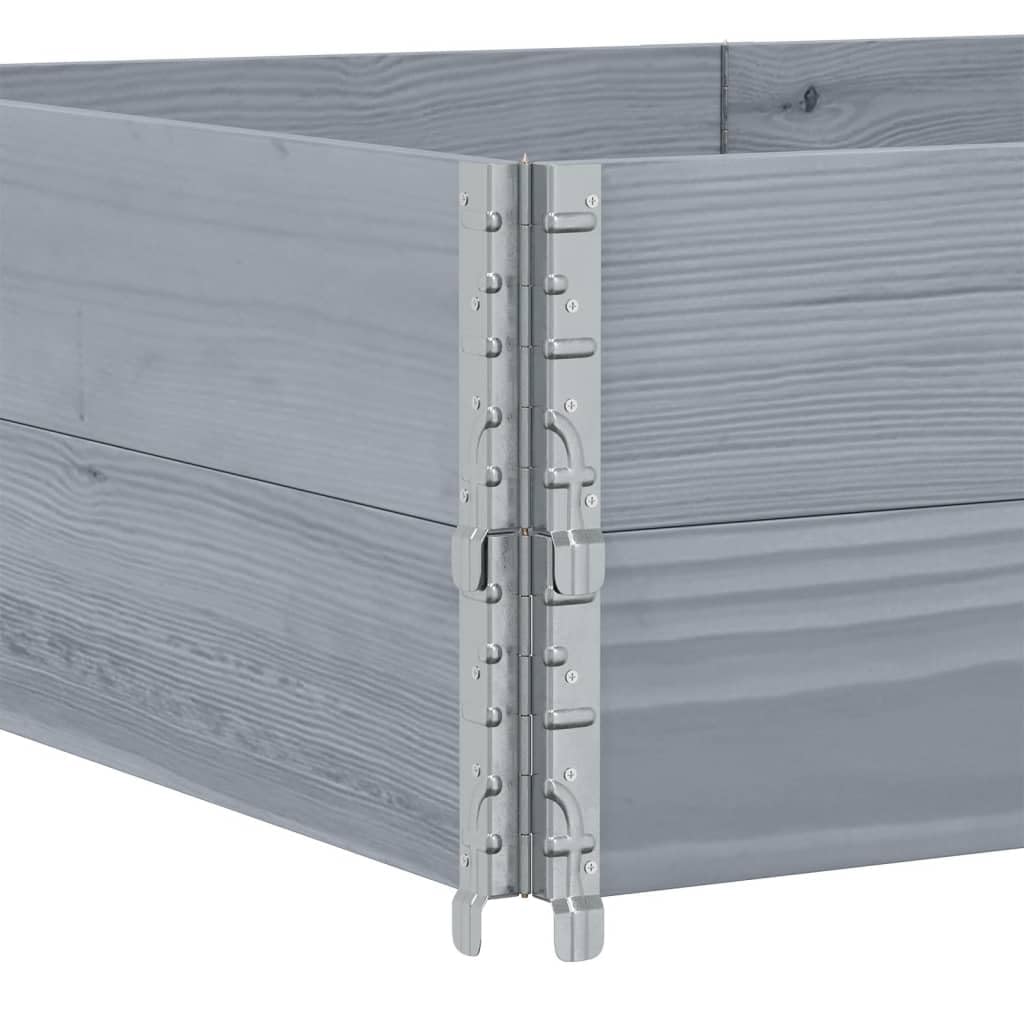 Paretali per Pallet 2pz Grigi 150x100cm Legno Massello di Pino, Commercio e Industria,Movimentazione di Materiali,Pianali di carico e Pallet, 24.1kg-4010307