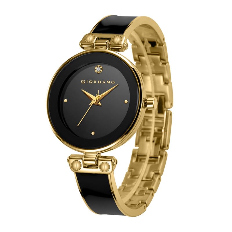 Image of Giordano Designer Analog Watch for Women - Glossy Round Dial & Bracelet Style Stainless Steel Strap
