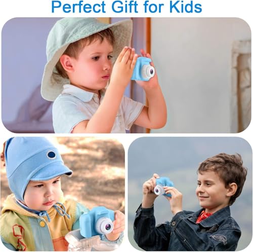 TOYTONIC Kids Digital Camera for Boys - 3MP Dual Lens, 1080P Video, 2.0 Inch Screen with Time-Lapse, Games, and Voice Recorder - Stylish Blue Design 6 51ouj6IbnqL