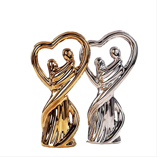 Embrace Paar Keramik Handwerk Ornamente Valentinstag Geschenk Hochzeit Geschenk Moderne Home Dekoration Paar Statue 2 Stück Cover
