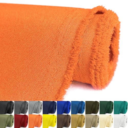 Tissu en polyester imperméable Konelia orange 600D de 4,6 m pour chaises et terrasse extérieur