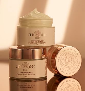 BiE Superpower - Eternal Youth Cream | Fights Signs of Aging & Strengthens Skin Barrier | Almond Oil, Stem Cells & Squalane | Unisex | 50gm - image, photos