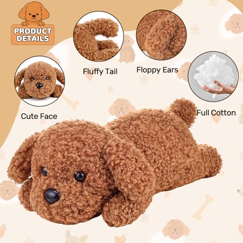 Image of Dog Heating Pad for Period Cramps Menstrual Pain Relief, Portable Electric Heat Pads USB Powered, Cute Poodle Plush Stuffed Animals Gift, Funny Gifts for Women Teen Girls Christmas Birthday Easter