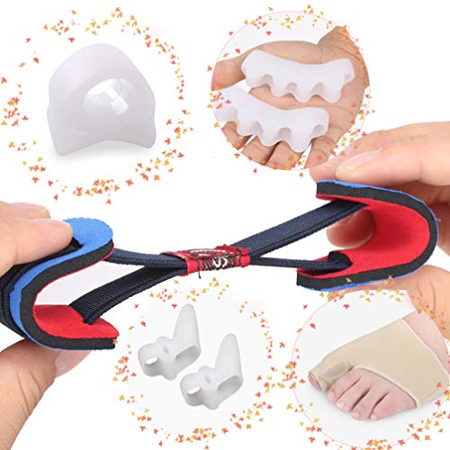 EXCEART 5 Pcs Separadores de Dedo Gel de Silicone Espaçadores de Dedo Do Pé Joanete Corrector Manga