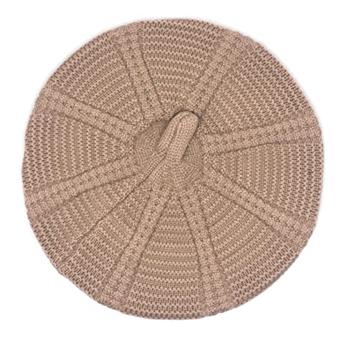 Little Girls Beret Hat French Artist Knit Hat Warm Knitted Beret for Kids Fashion Toddler Baby Beanie (Khaki)2