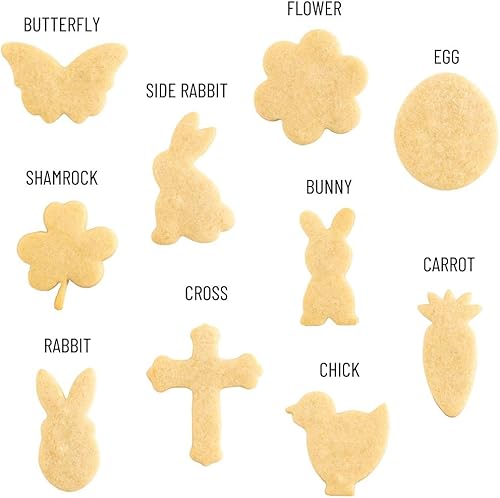 Miniatura 4 de Cookie Cutter Kingdom, Cortadores de galletas de Navidad, forma de cortadores de galletas, molde para pasteles, galletas y sándwiches (Pascua)