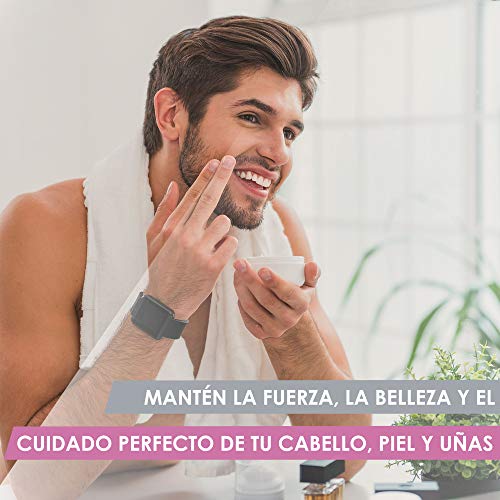 Cabello, Piel & Uñas | Biotina, Paba, Colágeno, Ácido Hialurónico, Calcio | Crecimiento y anticaída cabello | Hidrata la piel y fortalece las uñas | Vitaminas para hombre y mujer | 90 Cápsulas - imagen 3